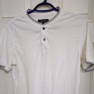 Banana Republic White Henley T-Shirt (XS)